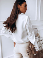 Danica | Women's High-Cuff Long Sleeve Blouse — TOPNEWPLACE (view 4)