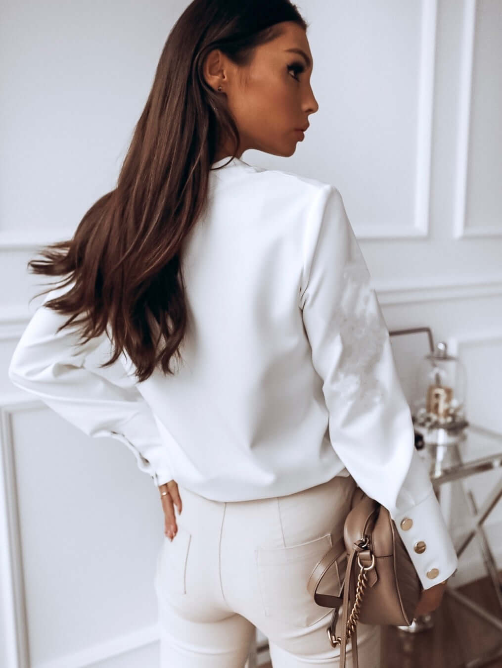 Danica | Women's High-Cuff Long Sleeve Blouse — TOPNEWPLACE (view 4)