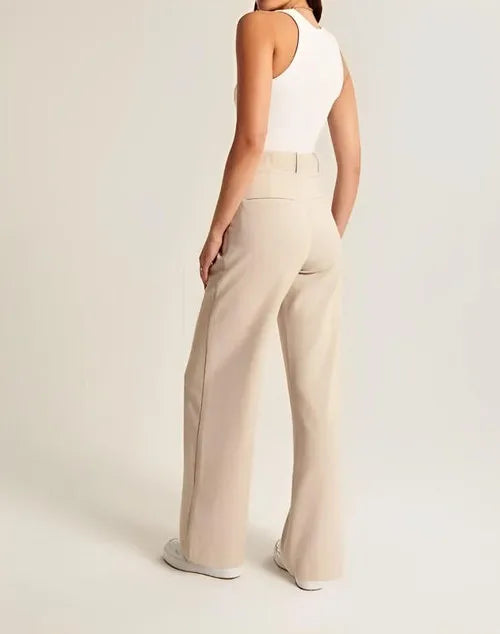 Alessia | Women Soft Wool Blend Wide-Leg Pants — TOPNEWPLACE (view 3)