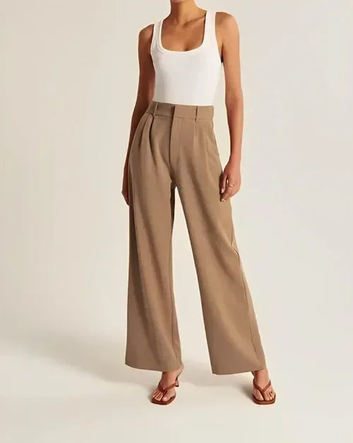 Alessia | Women Soft Wool Blend Wide-Leg Pants — TOPNEWPLACE (view 6)