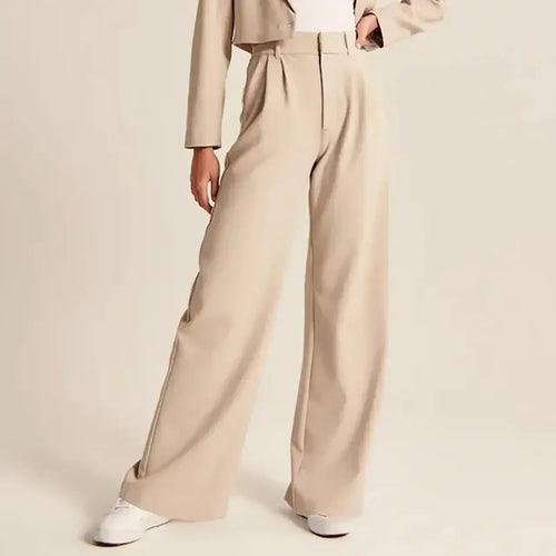 Alessia | Women Soft Wool Blend Wide-Leg Pants — TOPNEWPLACE