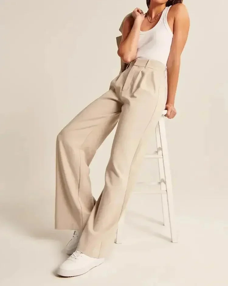 Alessia | Women Soft Wool Blend Wide-Leg Pants — TOPNEWPLACE (view 2)