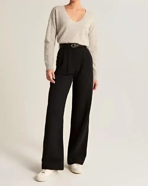 Alessia | Women Soft Wool Blend Wide-Leg Pants — TOPNEWPLACE (view 5)